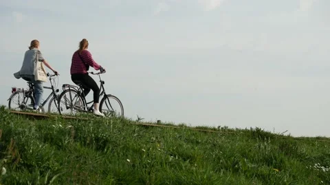 Cycling in nature in the first days of spring Stock Footage 130910687