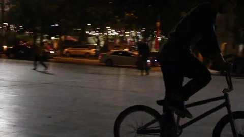 Cycling on the park Stock Footage 72976552