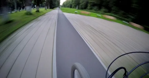 Cycling in the park Stock Footage 85065015
