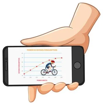 Cycling Performance and Oxygen Consumption Ilustración de archivo