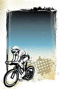 Cycling poster background Stock Illustration