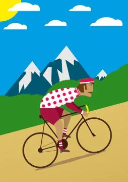 Cycling Poster Design Template Vector Illustration Stock Illustration