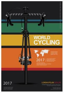 Cycling Poster Vector Illustration Illustrazione stock