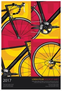 Cycling Poster Vector Illustration Illustrazione stock