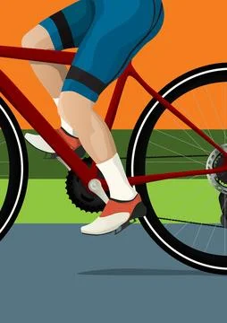 Cycling race flyer Stock Illustration