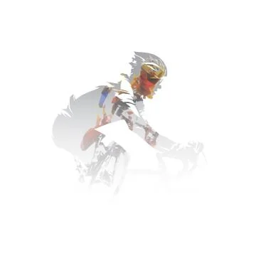 Cycling, road cyclists multi exposure vector illustration Illustrazione stock