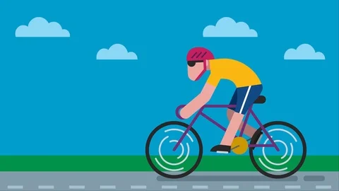 Cycling Road Stock Footage 75494814