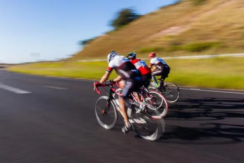 Cycling Road Speed Blur Stock Photos