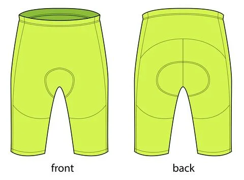 Cycling shorts with padding Stock Illustration