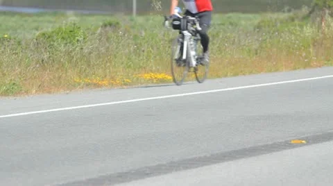 Cycling in the Spring Stock Footage 11144481