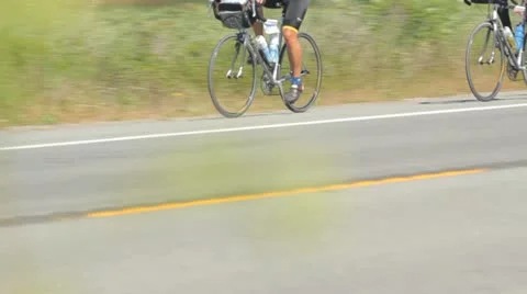 Cycling in the Spring Stock Footage 11144496