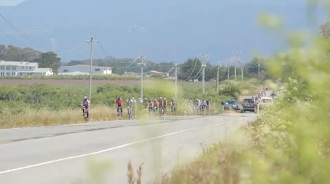 Cycling in the Spring Stock Footage 11144532