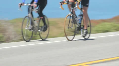 Cycling in the Spring Stock Footage 11144544