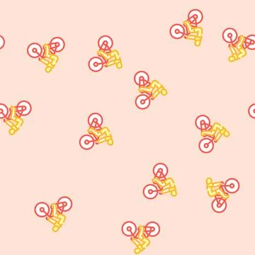 Cycling spring vector seamless pattern 스톡 일러스트