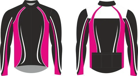 Cycling Sublimated Soft Shell Winter Jacket design illustrations Vectors Stock Illustration