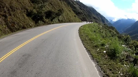 Cycling through Bolivia Stock Footage 140911960