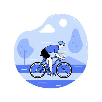 Cycling track isolated cartoon vector illustrations. Stock Illustration