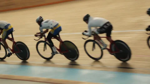 Cycling Track Training Velodrome Stock Footage