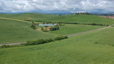 Cycling in Tuscany Stock Footage 114770321