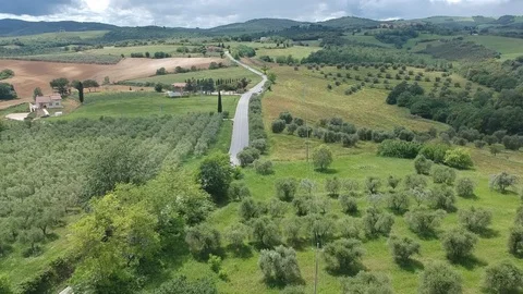 Cycling in Tuscany Stock Footage 114770342