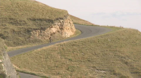Cycling uphill Stock Footage 625703