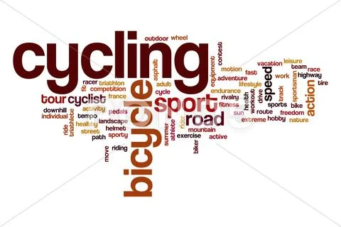 Cycling Word Cloud Concept