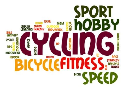 Cycling word cloud Stock-Illustration