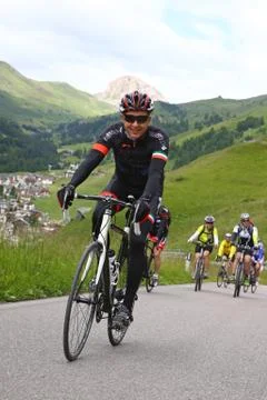 Cyclist in action Stock Photos