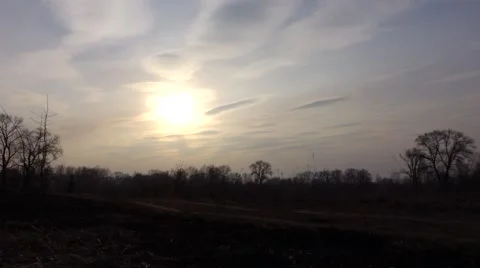 Cyclist on the background of the sunset Stock Footage 56606776
