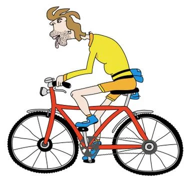 Cyclist cartoon Stock-Illustration