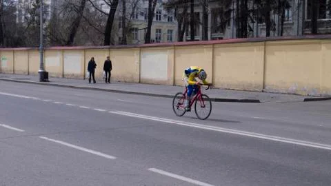 Cyclist during the competition. Foto stock
