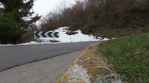 Cyclist going downhill Stock Footage 32317878