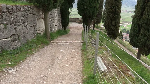 Cyclist going downhill Stock Footage 33941047