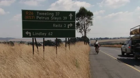 Cyclist going fast past the camera Stock Footage 12268201