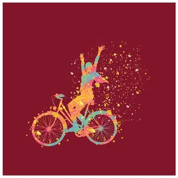 Cyclist Stock Illustration