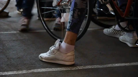 Cyclist legs Stock Footage 36778377