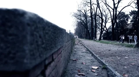 Cyclist in Lucca Stock Footage 1034779