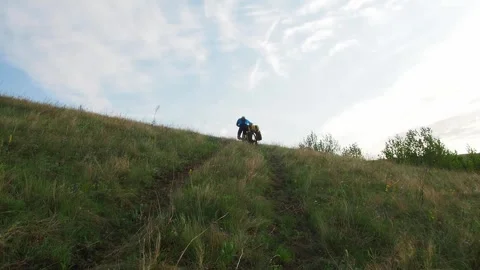 Cyclist in the mountains Stock Footage 246602509