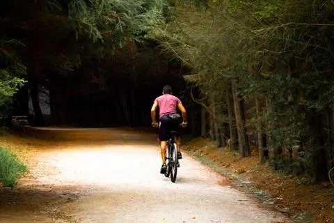 Cyclist in the Park Stock Photos
