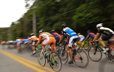 Cyclist peloton Stock Photos