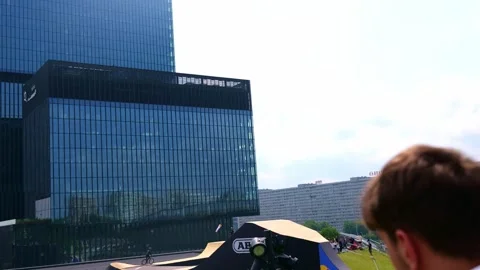 A cyclist performs tricks on a bicycle Stock Footage 245534615