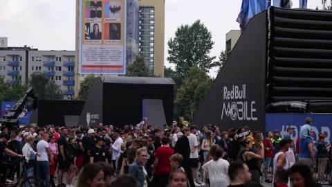 A cyclist performs tricks on a bicycle Stock Footage 245536790