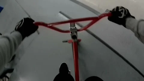 Cyclist performs tricks on the springboards Stock Footage 102119423