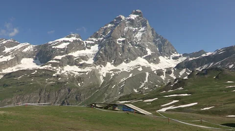 Cyclist racing In the mountains Stock Footage 33061452