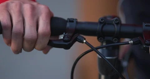 Cyclist in ready position to ride bicycle Stock Footage 101216255