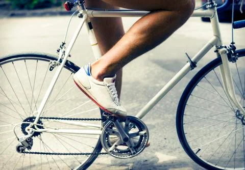 Cyclist rides Stock Photos