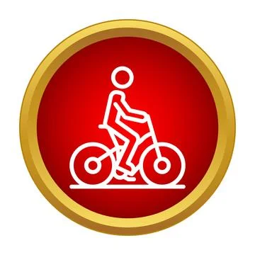 Cyclist riding bicycle icon representing sport activity Stock Illustration