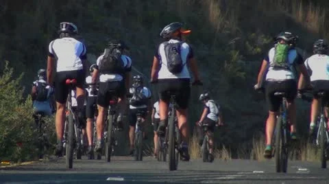 Cyclist riding Stock Footage 12248891