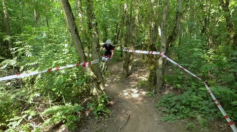 Cyclist on the road Stock Footage 54990987