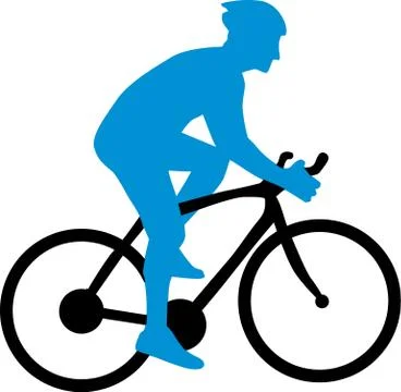 Cyclist Silhouette Stock Illustration